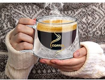 Tache café - double Walled glace transparant