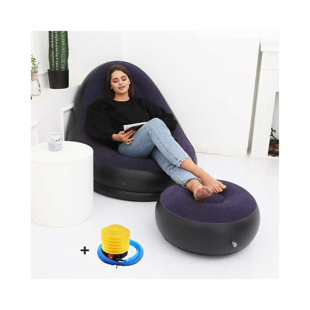 Fauteuil gonflable - avec pose pied